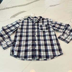 Gymboree Boys Button Down Long Sleeve Shirt. NWTs. Large 10-12. Beautiful Shirt